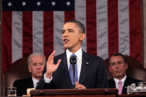 President Barack Obama delivers his State of the Union address on Capitol Hill in Washington