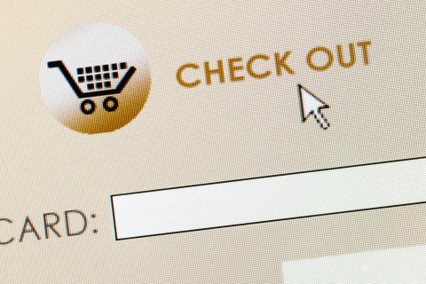 Online shopping check out cart