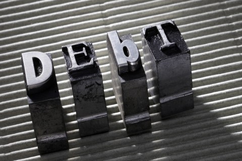 Debt Letterpress type