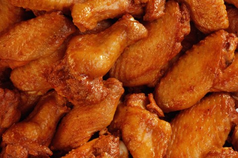 barbecued chicken wings
