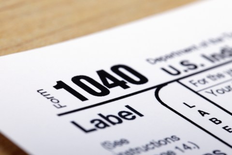 US government 1040 tax form