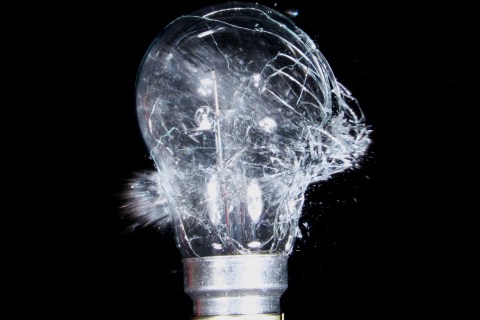 Light bulb exploding