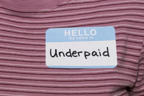 Name tag with Underpaid