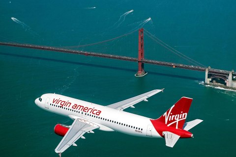 image: VIRGIN AMERICA IN FLIGHT PLANE