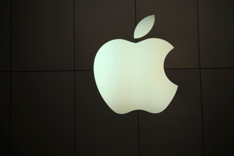 The Apple logo is pictured at the company's flagship retail store in San Francisco, Calif., on Jan. 23, 2013.