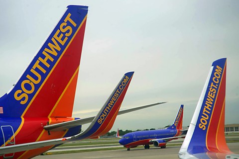 Southwest Airlines passenger planes are