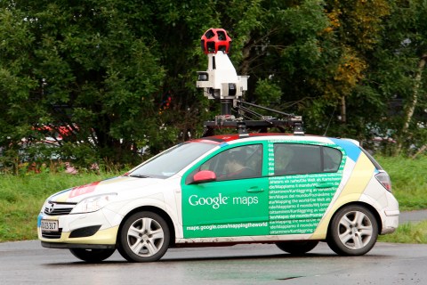 A Google Street View car is driven in Sundsvall
