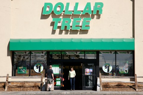 Shoppers enter a Dollar Tree store in Arvada, Colorado Feb. 25, 2009. 