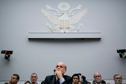 Ben S. Bernanke, chairman of the U.S. Federal Reserve, during a House Financial Services Committee hearing in Washington, D.C., on Feb. 27, 2013.