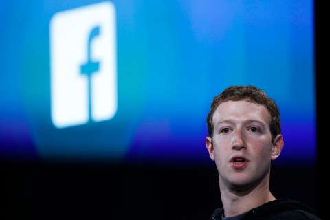 Mark Zuckerberg during a Facebook press event to introduce 'Home' a Facebook app suite that integrates with Android in Menlo Park