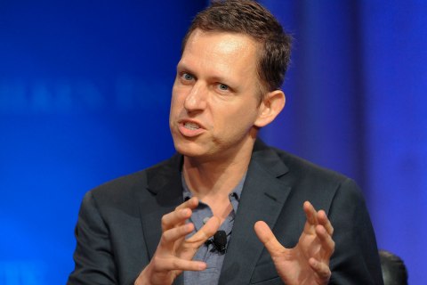 Peter Thiel, partner of Founders Fund, takes part in a panel discussion titled "When Past Performance Is a Guide: Using History to Make Sense of the Post-Crisis World" at the Milken Institute Global Conference in Beverly Hills, California May 1, 2013. 