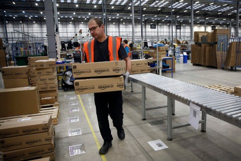 Operations At An Amazon.com Inc. Fulfillment Centre And An Argos Distribution Warehouse On Cyber Monday