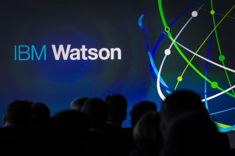 Attendees gather at IBM Watson event in lower Manhattan, New York